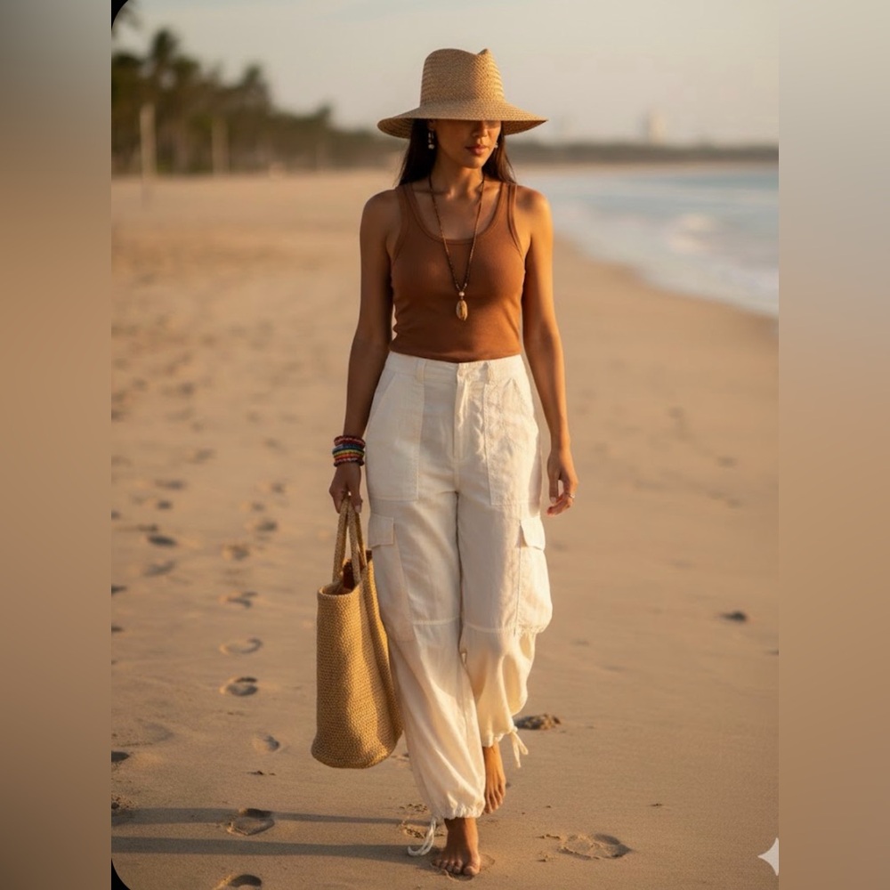 Zara SRPLS cargo women’s pants wide leg size med in a very good condition